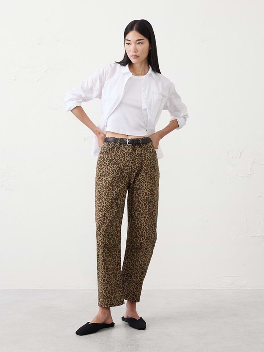 Banana Republic NWT Cheetah Print Barrel Ankle Jeans Size 29/8